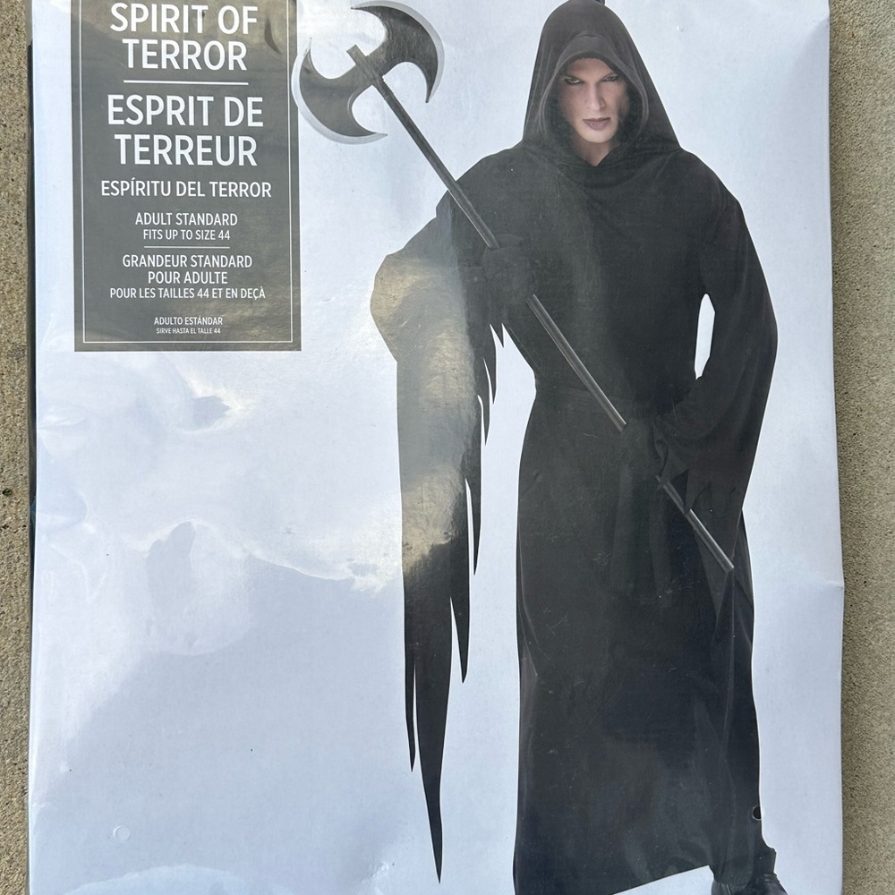 Halloween Black Hooded Costume Unisex